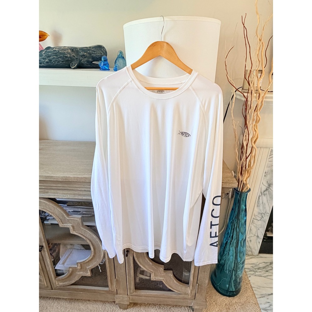 AFTCO Samurai Performance Sun Shirt Mens White XXL
